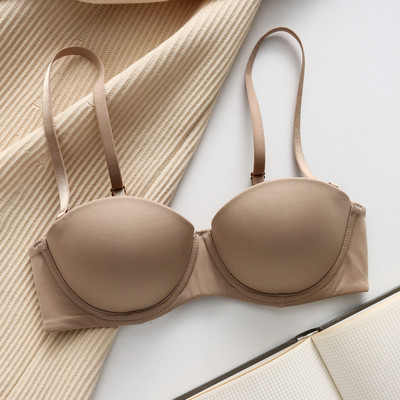 Egyszínű női melltartó állítható pántokkal