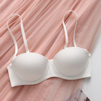 Egyszínű női melltartó állítható pántokkal