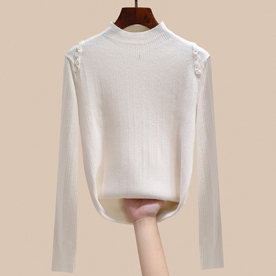 Naujo modelio moteriška palaidinė žema polo apykakle - kelių spalvų