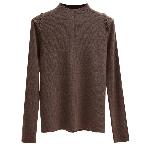 Naujo modelio moteriška palaidinė žema polo apykakle - kelių spalvų