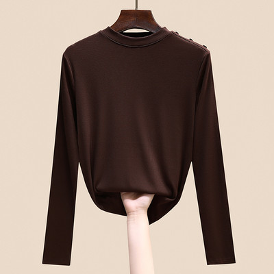 Čist model bluze dugih rukava i visoke kragne