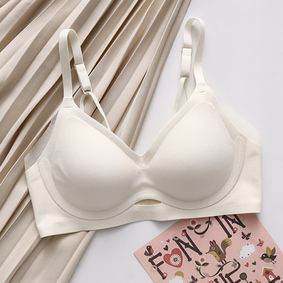 Vienspalvė moteriška liemenėlė su trikampiais kaušeliais