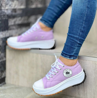 Klasikiniai balti drobiniai batai, moteriški sportbačiai, suvarstomi laisvalaikio platforminiai batai moterims Zapatos De Mujer Chaussure Femme