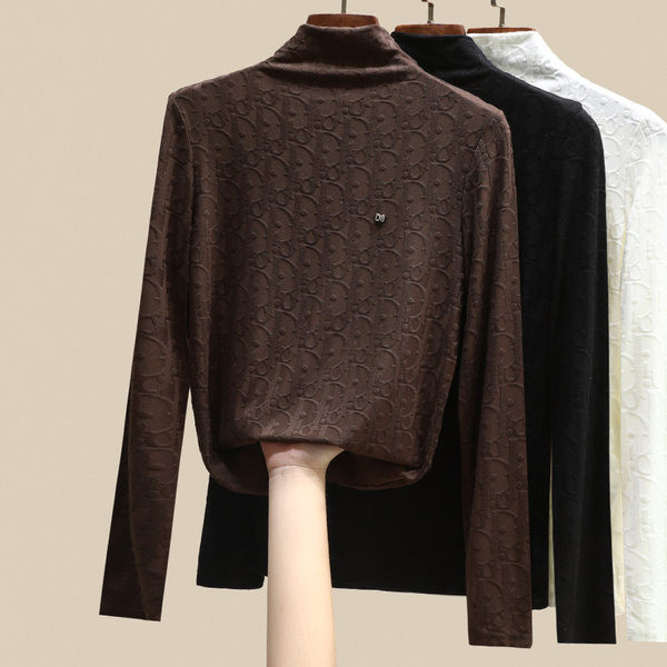 Bluză casual de toamnă cu mânecă lungă și guler polo