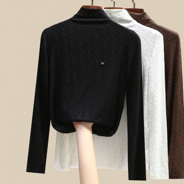 Bluză casual de toamnă cu mânecă lungă și guler polo