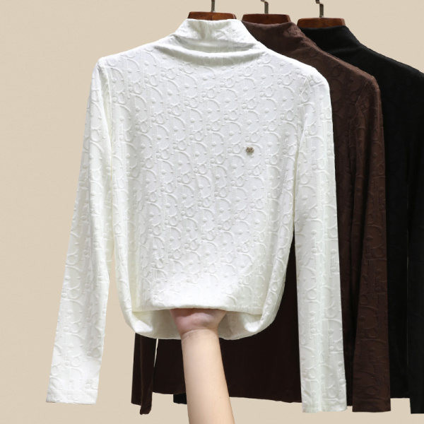 Bluză casual de toamnă cu mânecă lungă și guler polo