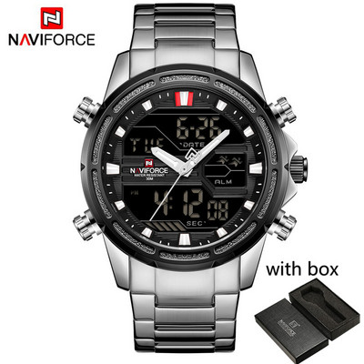 NAVIFORCE meeste käekellad Tippbrändi luksus sõjaväe veekindel LED digitaalne sport meeste kell meeste käekell relogio masculino 9138