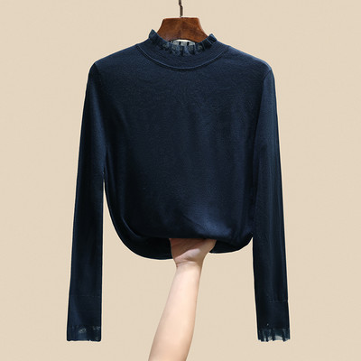 Naiste pluus, puhas mudel, krae aktsent