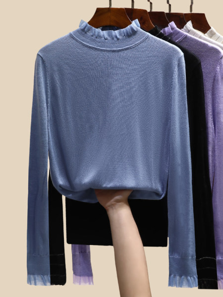 Naiste pluus, puhas mudel, krae aktsent