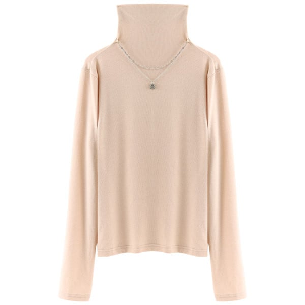 Moodne polokrae ja metallilise elemendiga pluus naistele