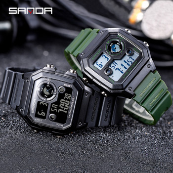 Ανδρικό αθλητικό ρολόι SANDA 50M αδιάβροχη στρατιωτική εξωτερική οθόνη ψαρέματος Ρολόι Ανδρικά ρολόγια Digital Reloj Hombre Luxury Fashion