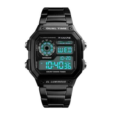 SANDA vyriškas sportinis laikrodis 50M vandeniui atsparus karinis lauko žvejybos ekranas Laikrodis Vyriški laikrodžiai Skaitmeniniai Reloj Hombre Prabangios mados