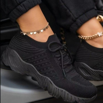 Pantofi albi pentru femei, cu fund gros, uni, pantofi de damă de mărime mare, confortabili, respirabili, de vară, în aer liber, cu șireturi, pantofi plat pentru femei