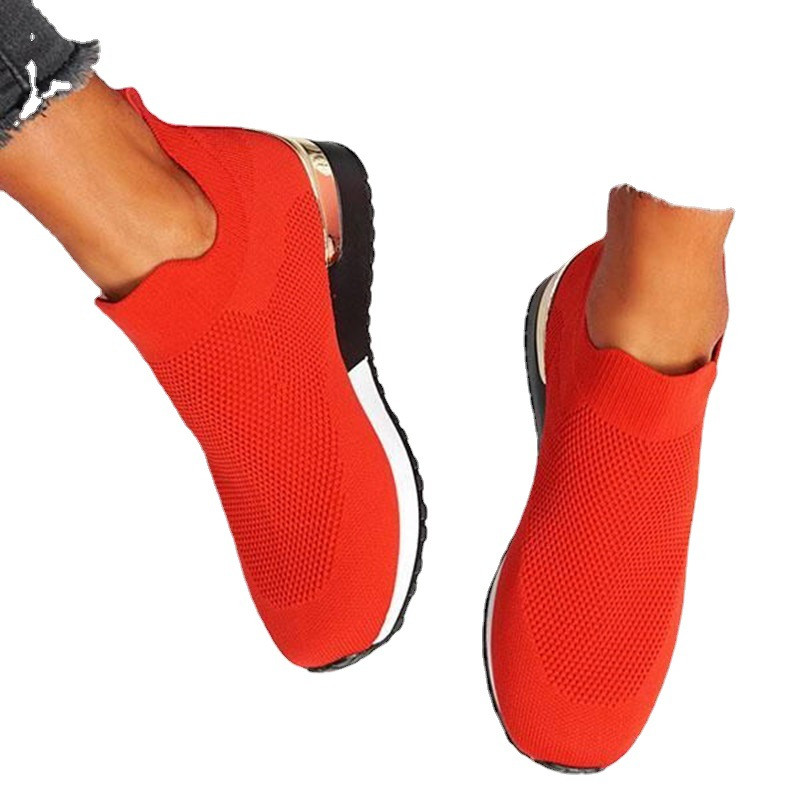 Női Cipők 2022 Divatos Mesh Platform Cipők Zokni Cipők Tenisz Légáteresztő Socofy Alkalmi sportcipők Női Lapos Zapatos Mujer