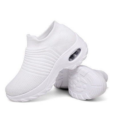 LIN KING Moteriški laisvalaikio sportiniai batai dideliems dydžiams neslystantys sportbačiai slydimo bateliai Patogūs aukštį padidinantys sūpynės batai