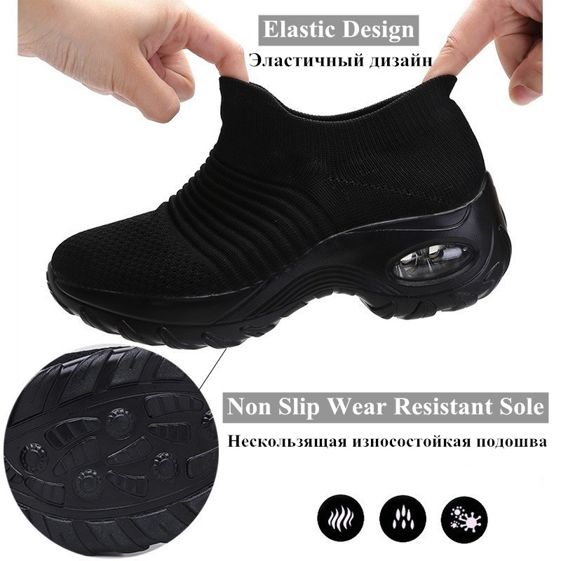 LIN KING Moteriški laisvalaikio sportiniai batai dideliems dydžiams neslystantys sportbačiai slydimo bateliai Patogūs aukštį padidinantys sūpynės batai