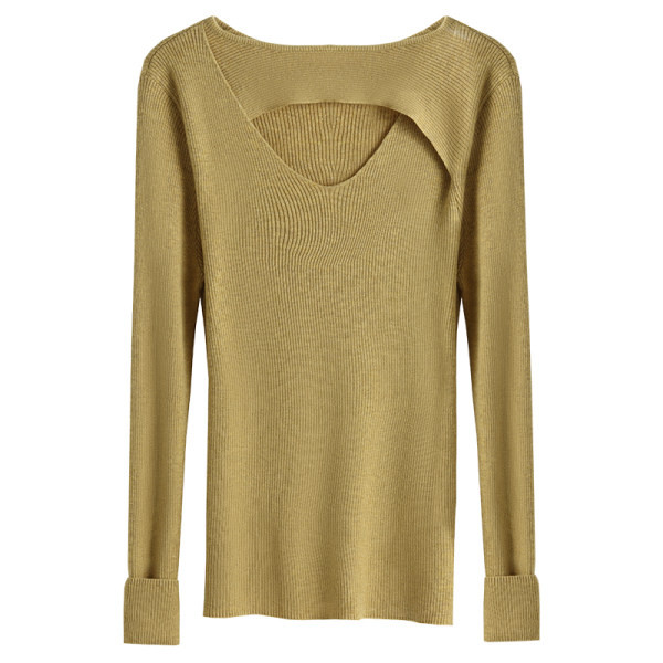 Moteriška palaidinė kasdienai su V formos iškirpte