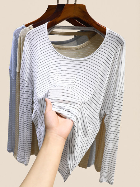 Ženska prugasta bluza dugih rukava