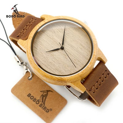BOBO BIRD Causal satovi od bambusa za muškarce i žene svijetli silikonski remen montre femme plastique