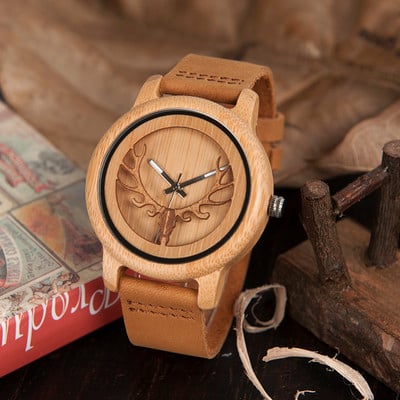 BOBO BIRD Causal satovi od bambusa za muškarce i žene svijetli silikonski remen montre femme plastique