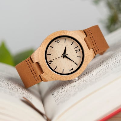 BOBO BIRD Causal satovi od bambusa za muškarce i žene svijetli silikonski remen montre femme plastique