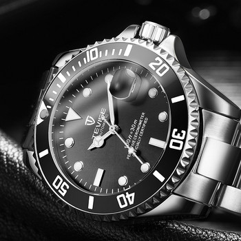 Нова известна марка TEVISE Автоматични механични часовници за мъже Бизнес мъжки ръчен часовник от неръждаема стомана Луксозен мъжки часовник Reloj Hombre