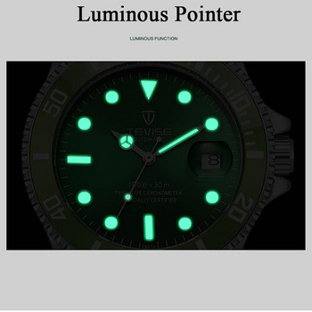 Нова известна марка TEVISE Автоматични механични часовници за мъже Бизнес мъжки ръчен часовник от неръждаема стомана Луксозен мъжки часовник Reloj Hombre