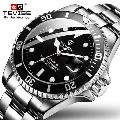 Naujas garsus prekės ženklas TEVISE automatiniai mechaniniai vyriški laikrodžiai Verslo vyriški „Stailness“ plieno rankiniai laikrodžiai Prabangus vyriškas laikrodis „Reloj Hombre“