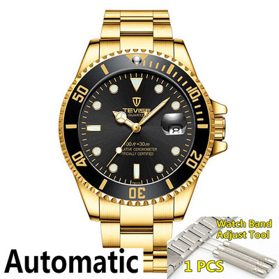 Új híres márka TEVISE automata mechanikus férfi órák Üzleti férfi Stailness acél karóra Luxus karóra férfi Reloj Hombre