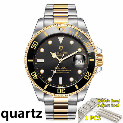 Új híres márka TEVISE automata mechanikus férfi órák Üzleti férfi Stailness acél karóra Luxus karóra férfi Reloj Hombre