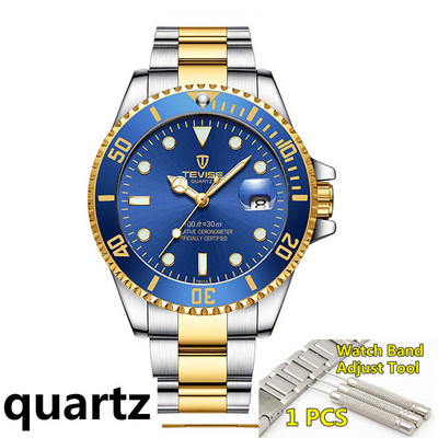 Új híres márka TEVISE automata mechanikus férfi órák Üzleti férfi Stailness acél karóra Luxus karóra férfi Reloj Hombre