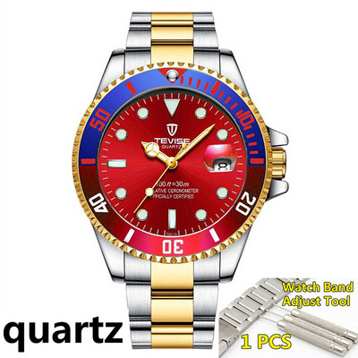 Új híres márka TEVISE automata mechanikus férfi órák Üzleti férfi Stailness acél karóra Luxus karóra férfi Reloj Hombre