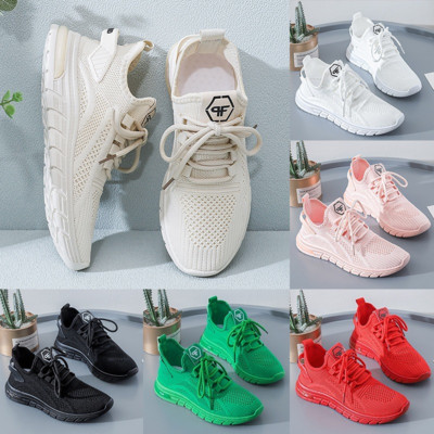 2022 New Women Breathable Running Sports Shoes Outdoor Light Comfortable Lace Up Shoe Fashion Air Cushion Casual Sneakers