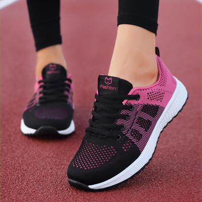 2022 m. Nauji sportbačiai Moteriški batai Plokščia mada Laisvalaikio moteriški batai Moteriški suvarstomi tinkliniai kvėpuojantys moteriški sportbačiai Zapatillas Mujer