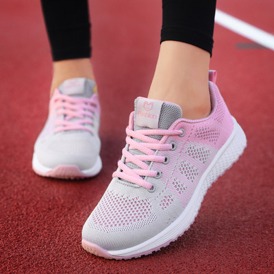 2022 m. Nauji sportbačiai Moteriški batai Plokščia mada Laisvalaikio moteriški batai Moteriški suvarstomi tinkliniai kvėpuojantys moteriški sportbačiai Zapatillas Mujer