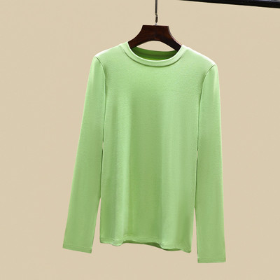 Bluză casual de damă cu mâneci lungi și decolteu O