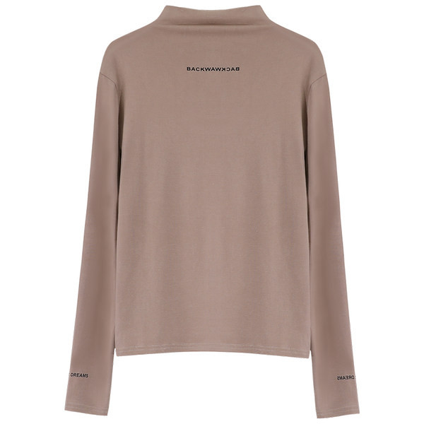 Ženska ležerna bluza s dugim rukavima i visokim ovratnikom