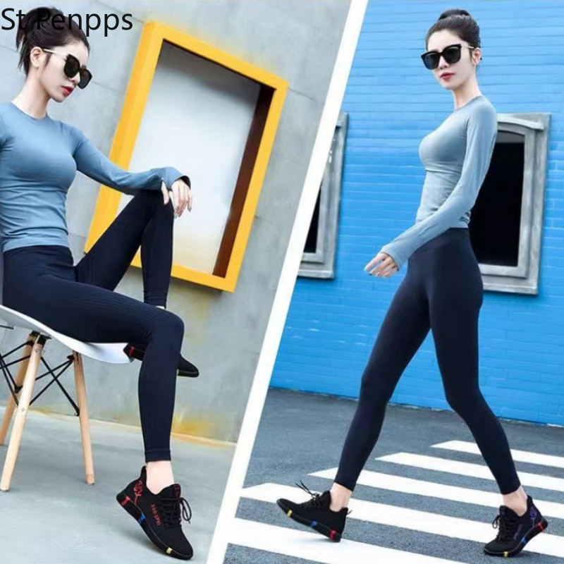 Női sportfutócipők kültéri fűzős platformú tornacipők divatos léghálós lélegző gyaloglás kocogás edzés alkalmi cipők