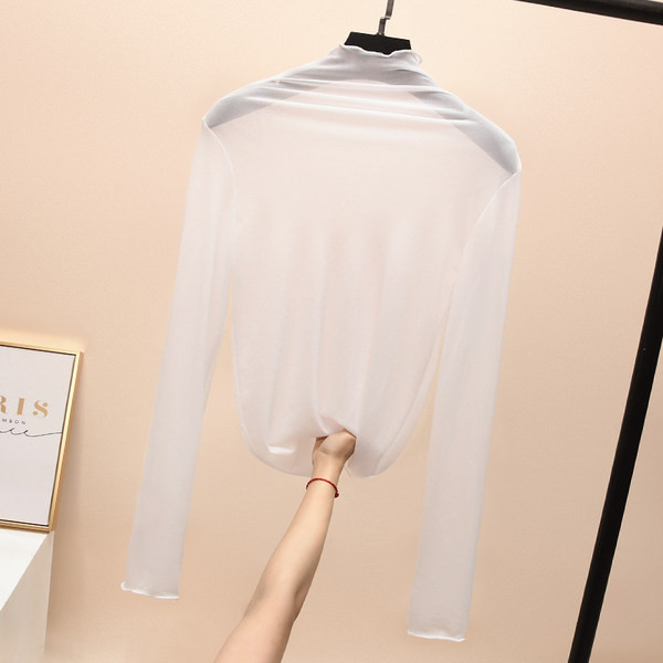 Bluză casual cu guler polo și mâneci lungi