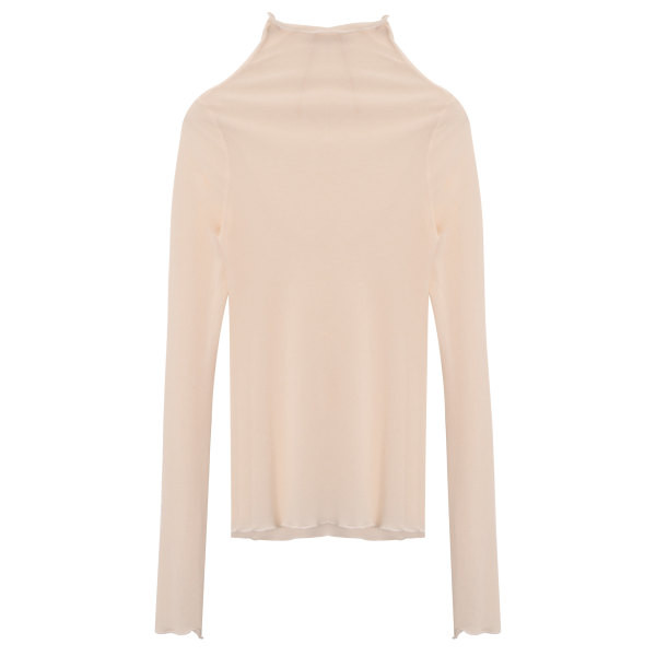 Bluză casual cu guler polo și mâneci lungi