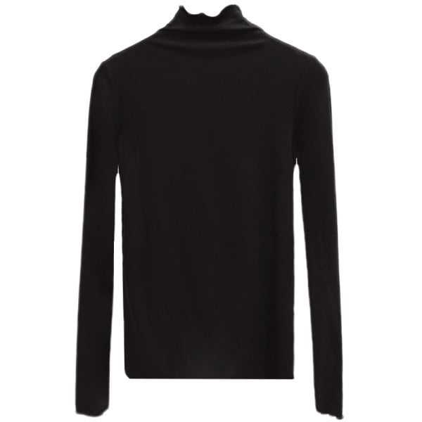 Női egyszínű blúz magas pólógallérral