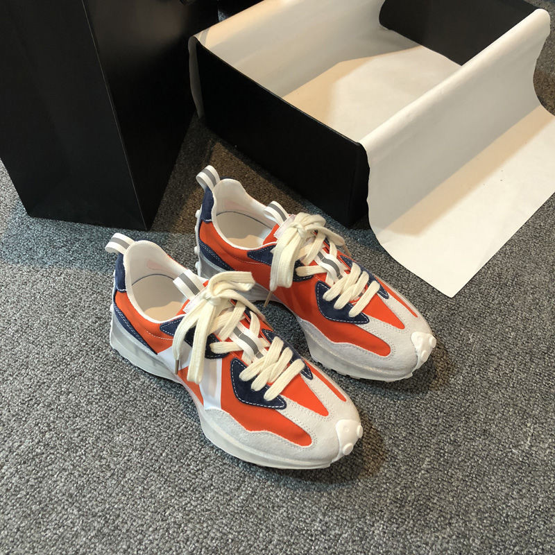 Fehér Női Cipők Új vaskos tornacipők Női Fűzős Fehér Vulcanize Cipők Alkalmi divat Apa cipők Platform tornacipők Kosár