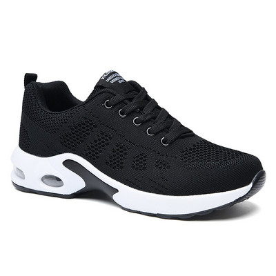 2022 Γυναικεία παπούτσια Αθλητικά πάνινα παπούτσια μονόχρωμα με δίχτυα Επίπεδα γυναικεία παπούτσια που αναπνέουν με κορδόνια Γυναικεία αθλητικά παπούτσια για εξωτερικούς χώρους Plus Size Γυναικεία παπούτσια