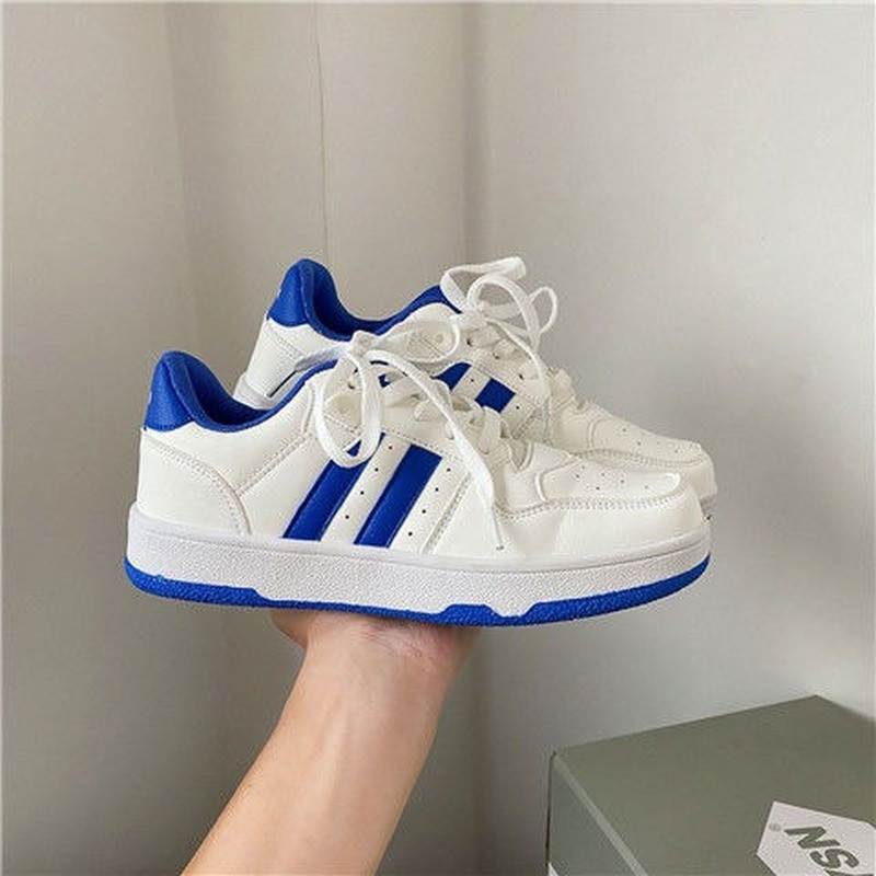 HOUZHOU naiste tossud kevad uus sinine korea versioon, platvorm, valged spordijalatsid, vabaajajalatsid õpilastele tennis vulkaniseerida