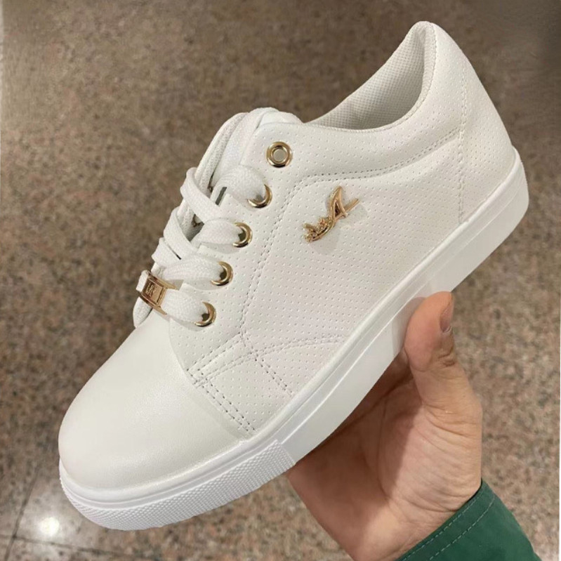 2022 pantofi de damă pantofi sport ocazional din piele PU decor metalic pantofi cu șireturi pantofi cu platformă Tenis Feminino Zapatillas Mujer