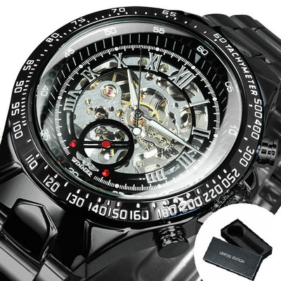 Võitja kuldne skelett-kell meestele, 2020. aasta automaatsed meeste käekellad, luksuslik sportlik, roostevabast terasest kell Relogio