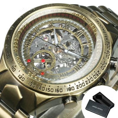 Võitja kuldne skelett-kell meestele, 2020. aasta automaatsed meeste käekellad, luksuslik sportlik, roostevabast terasest kell Relogio