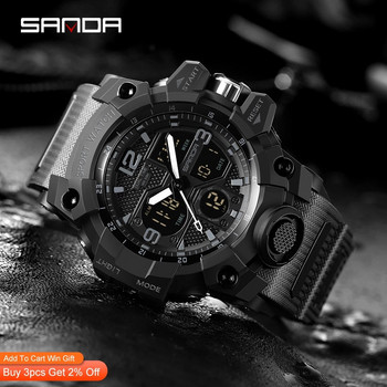 SANDA Κορυφαία μάρκα Αθλητικά Ανδρικά Ρολόγια Military Quartz Watch Man Ανδρικό Αδιάβροχο ρολόι χειρός Ρολόι shock relogios masculino 6030