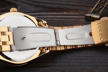 CHENXI Златен часовник Мъжки часовници Топ марка Луксозен известен ръчен часовник Мъжки часовник Златен кварцов ръчен часовник Календар Relogio Masculino