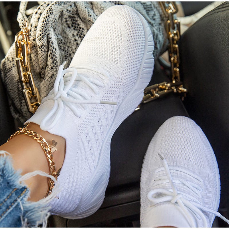 Naiste tossud, hingavad vabaaja naiste sokid kingad, nööritud naiste tossud, naiste kevadised vulkaniseeritud jooksujalatsid